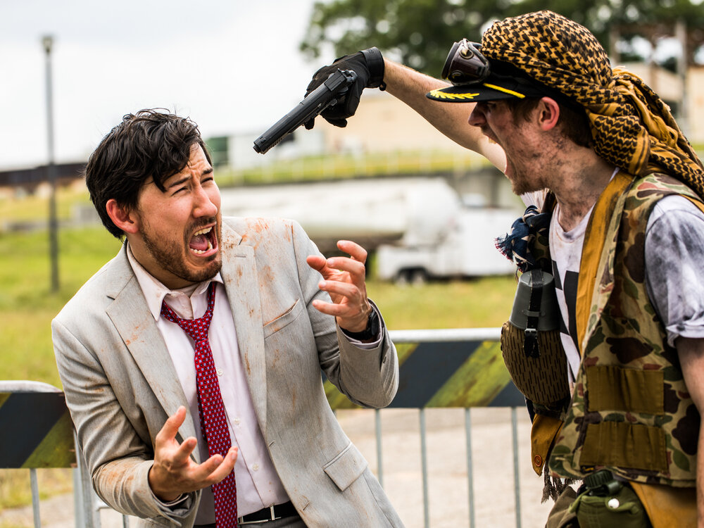 markiplier gun threatened  meme template