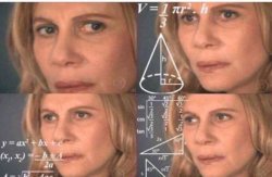 Math lady/Confused lady meme template