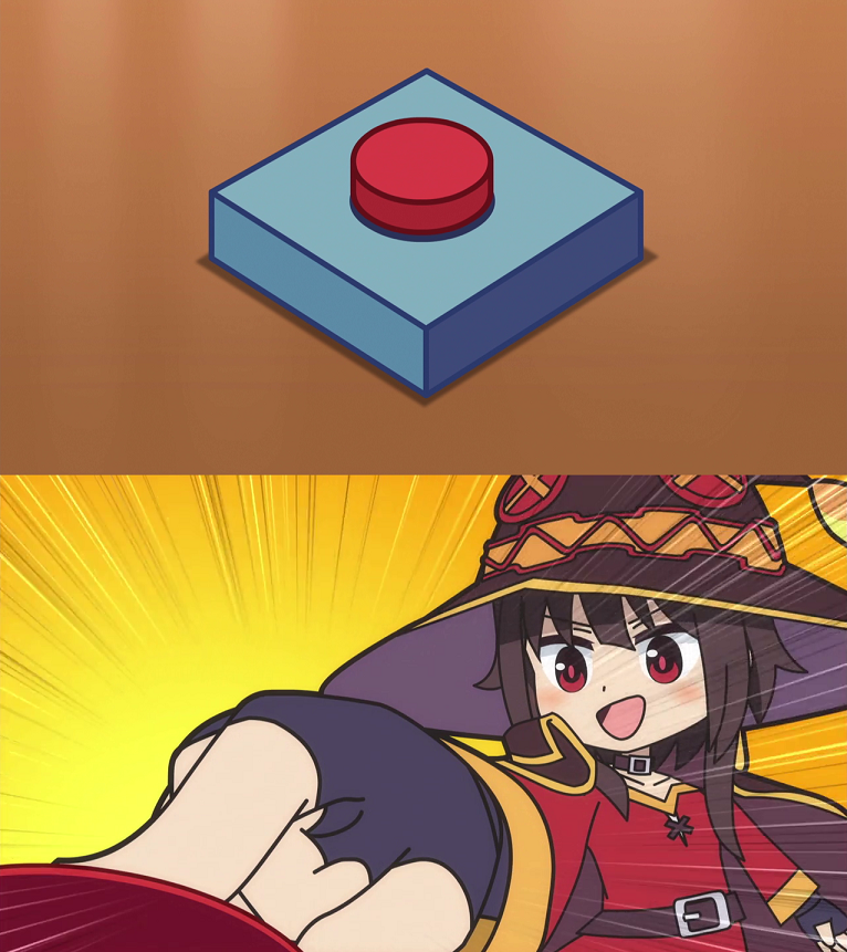 Megumin Button  meme template