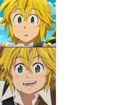 Meliodas Frown Smile  meme template