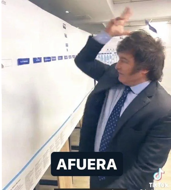 milei meme afuera meme template