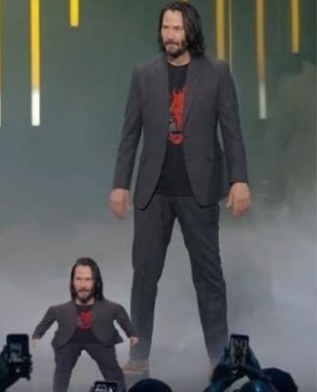 Mini Keanu Reeves  meme template