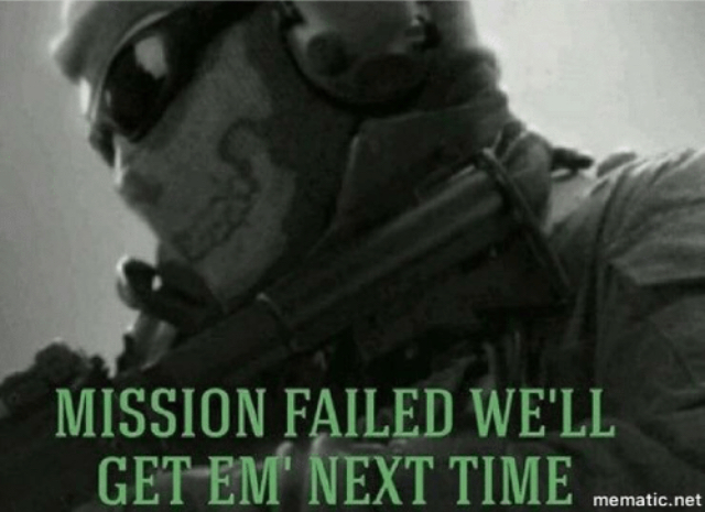 Mission failed  meme template