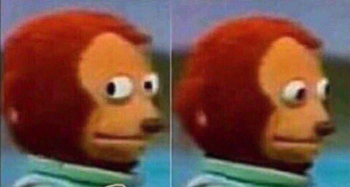 Monkey looking away meme template