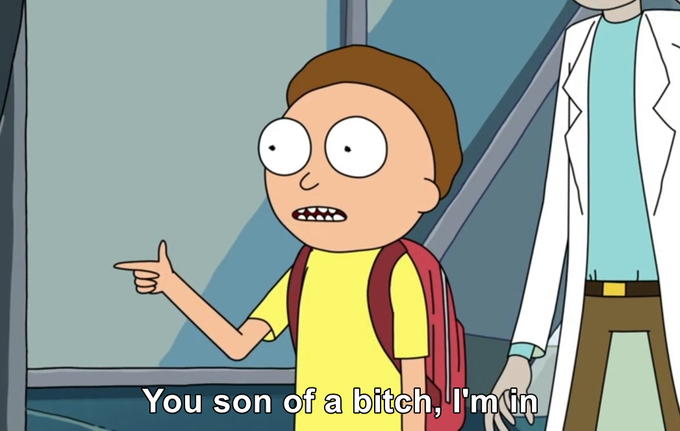 Morty I'm in  meme template