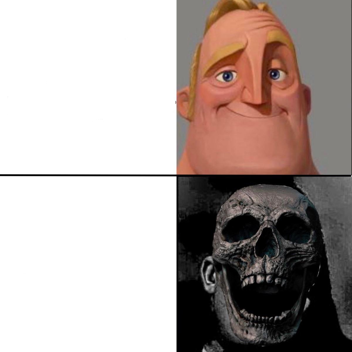 Mr Incredible and dead mr incredible  meme template