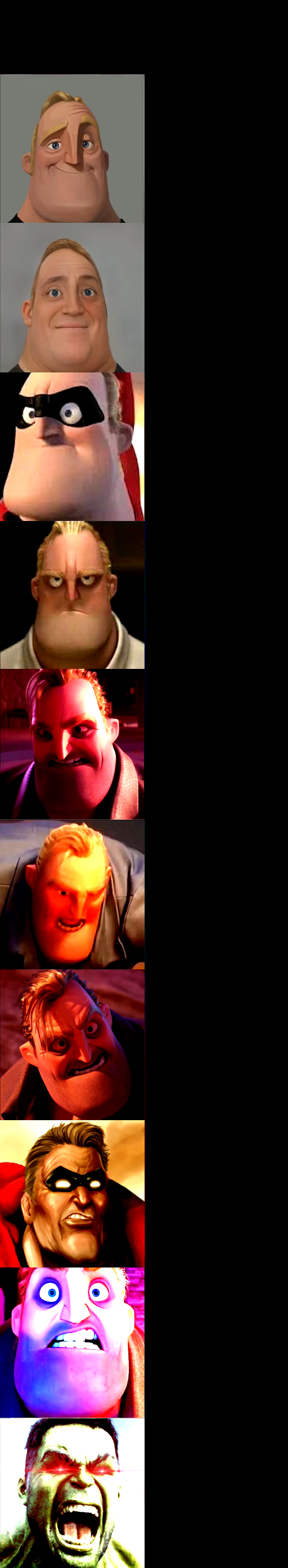 Mr. Incredible Becoming Angry  meme template