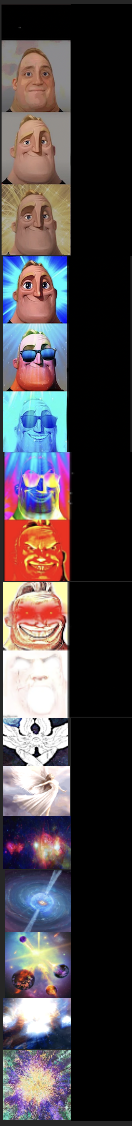 Mr Incredible Becoming Canny Extended  meme template