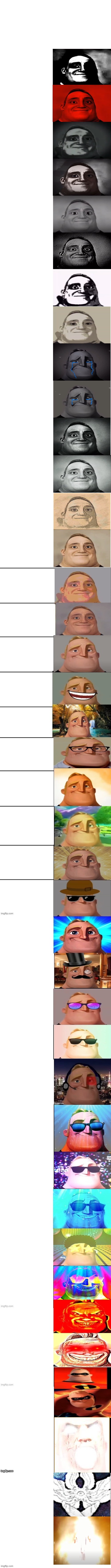 Mr Incredible Becoming Canny Super Extended  meme template