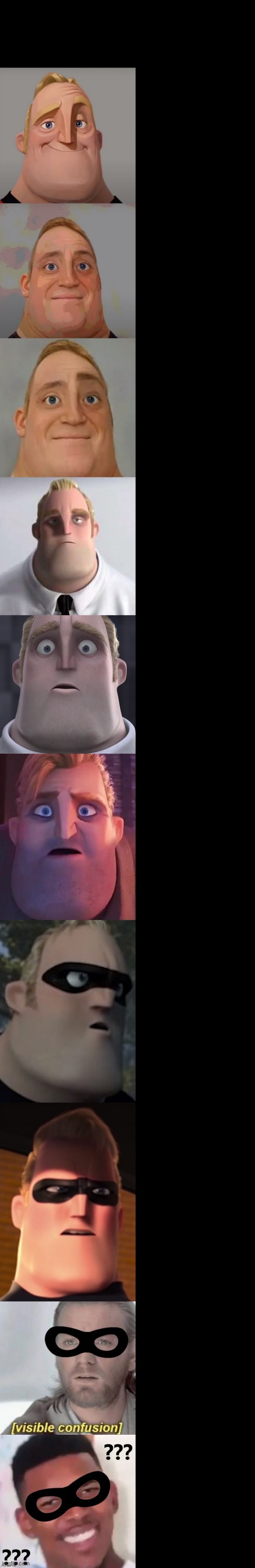 Mr Incredible becoming confused  meme template
