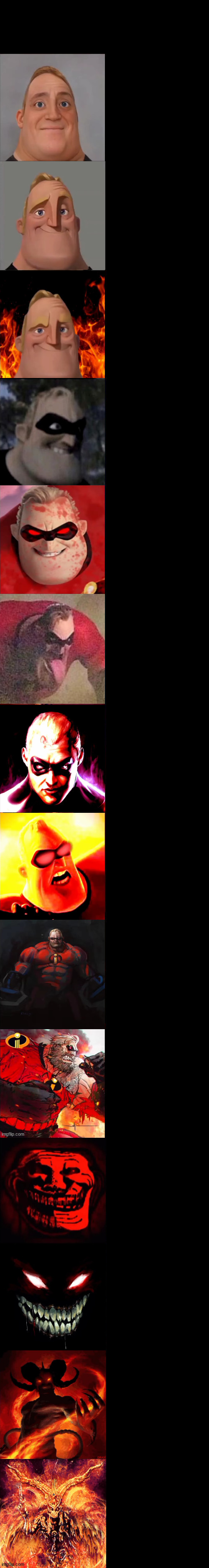 Mr. Incredible Becoming Evil Extended  meme template
