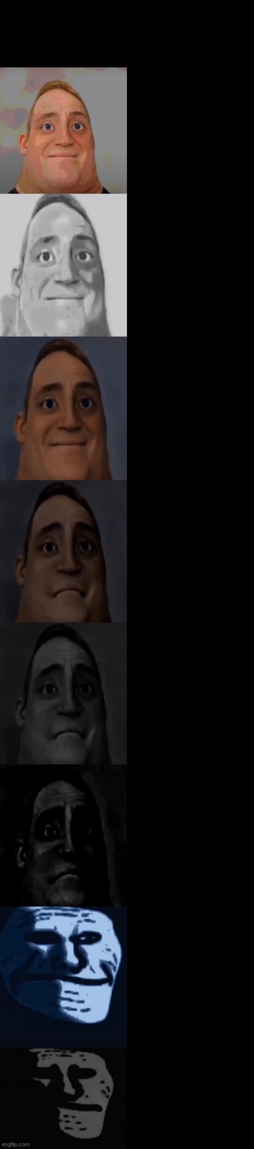 Mr Incredible becoming sad  meme template