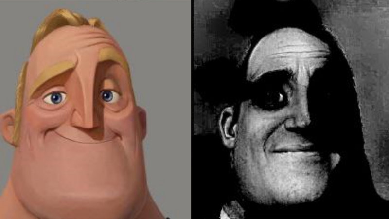 Mr Incredible Uncanny  meme template