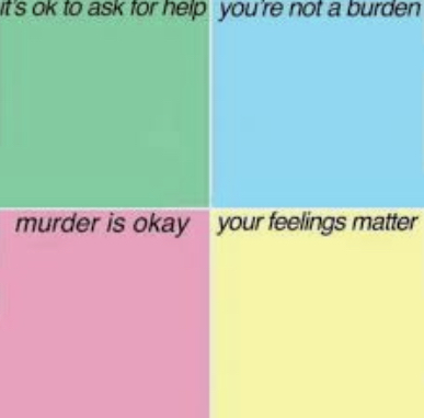 Murder is OK (blank)  meme template