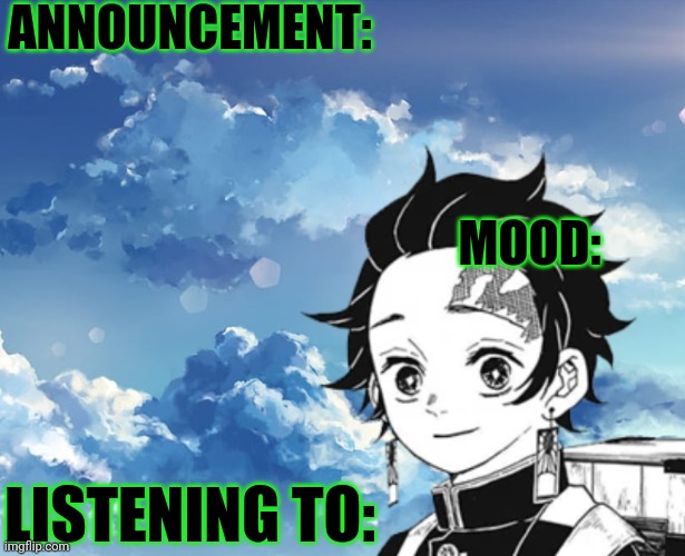 My announcement Template  meme template