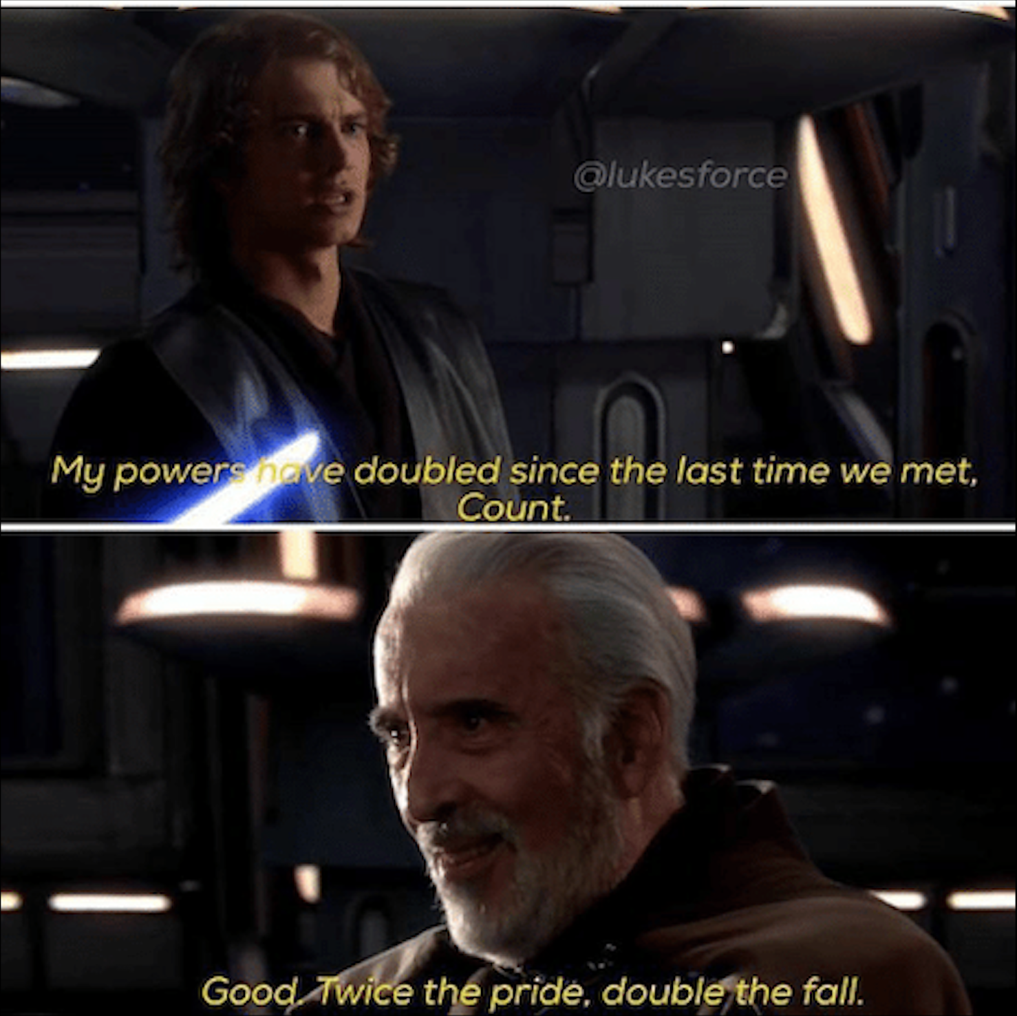 My powers have doubled since the last time we met, Count  meme template