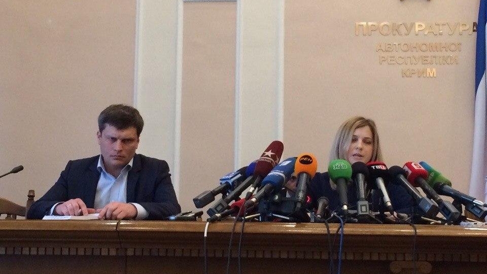 Natalia Poklonskaya Behind Microphones  meme template