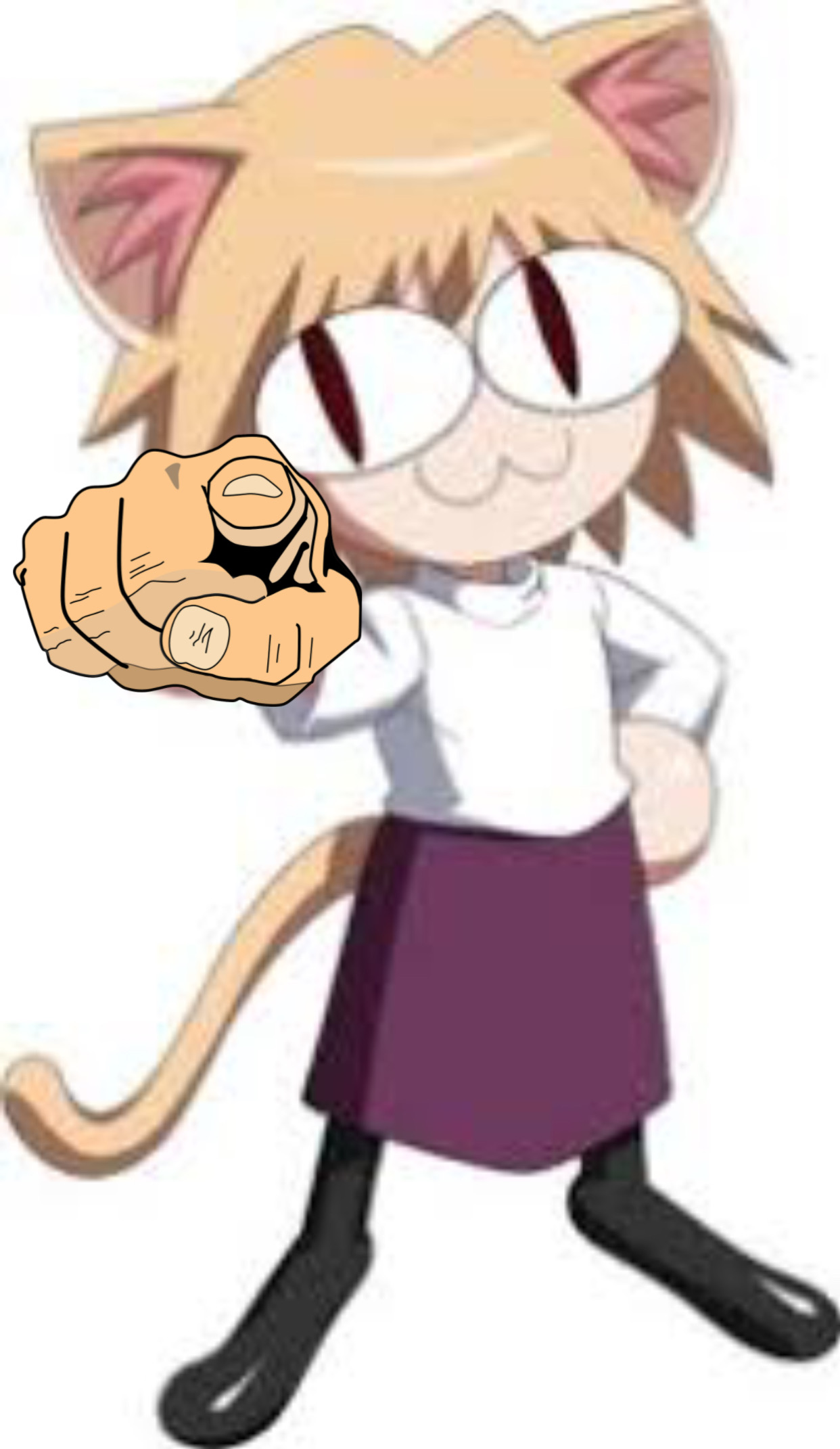 Neco Arc points at you  meme template