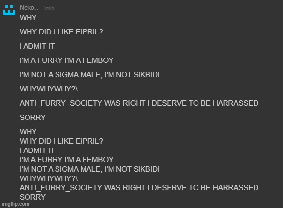 Neko screenshot meme template