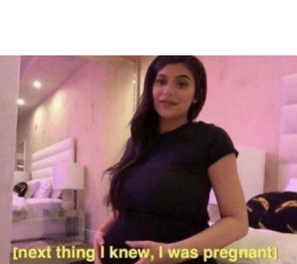 next thing I knew I was pregnant  meme template