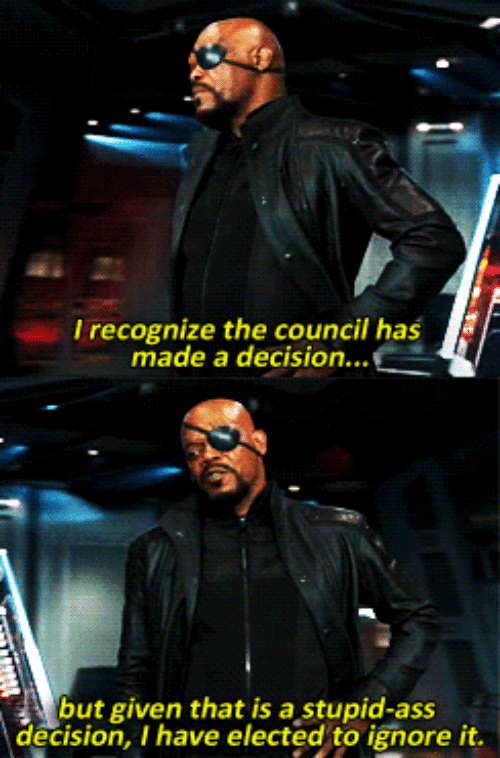 nick fury stupid-ass decision  meme template
