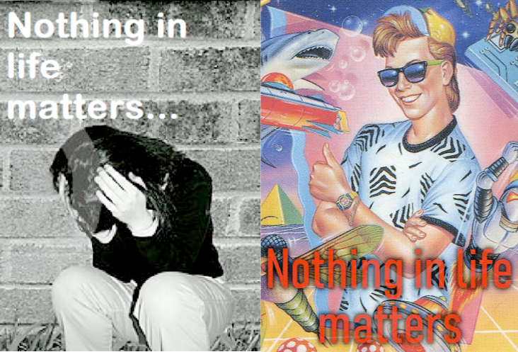 nihilism (stereotype vs reality)  meme template
