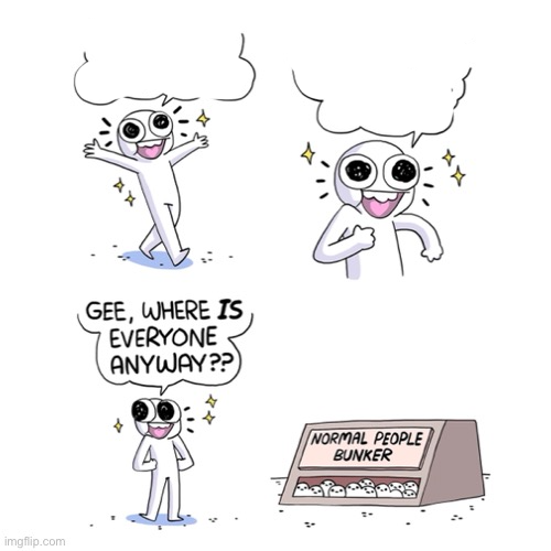 normal people bunker  meme template