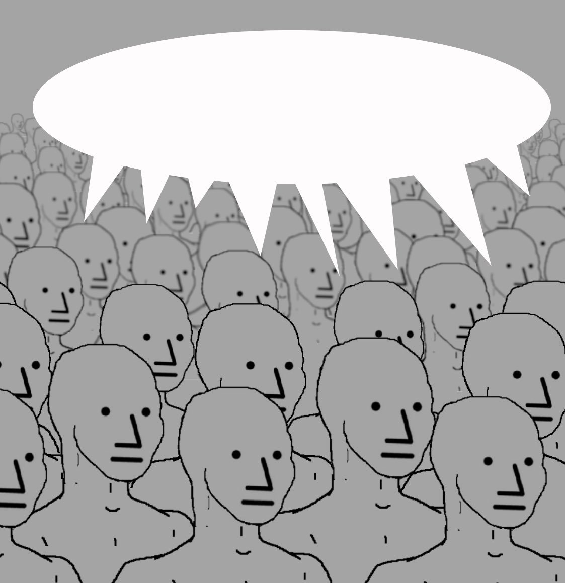 npc-crowd meme template