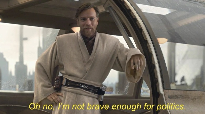 Oh no, I'm not brave enough for politics.  meme template