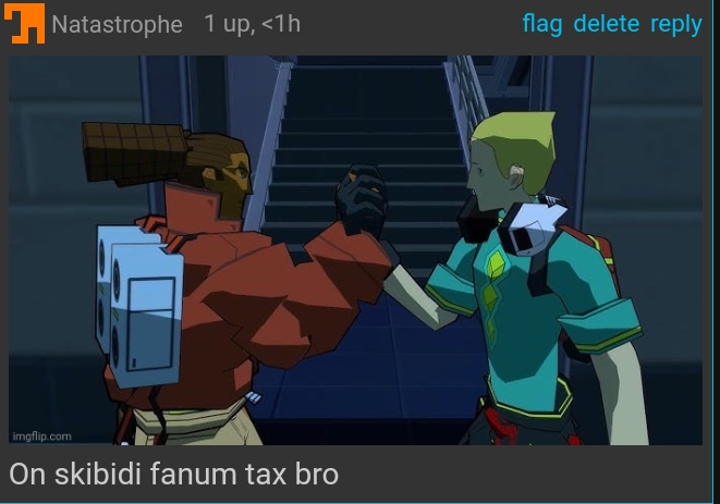 On skibidi fanum tax bro meme template