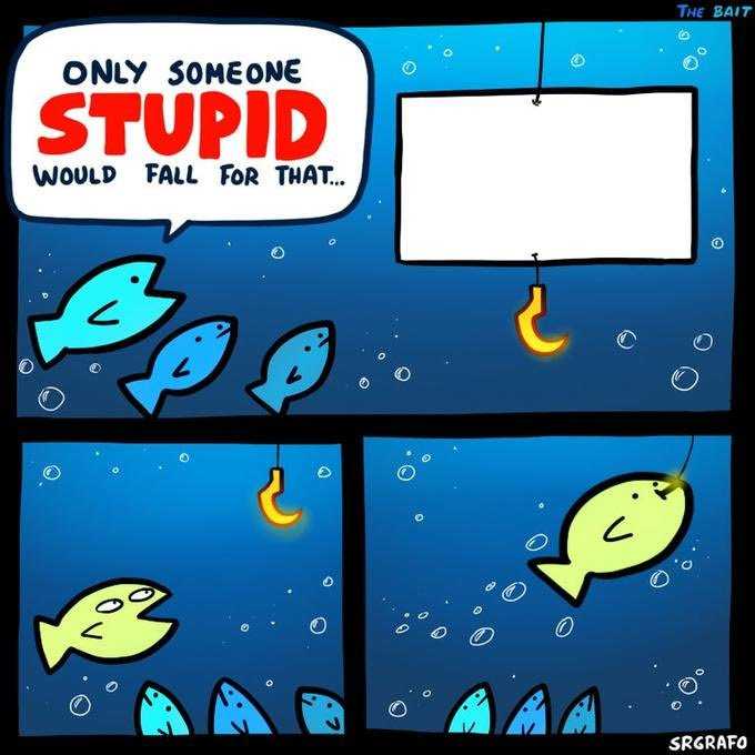 Only someone stupid would fall for that  meme template
