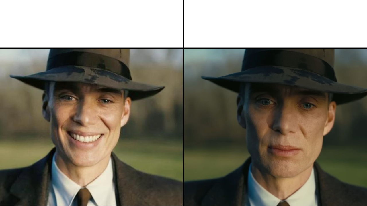Oppenheimer Sad meme template