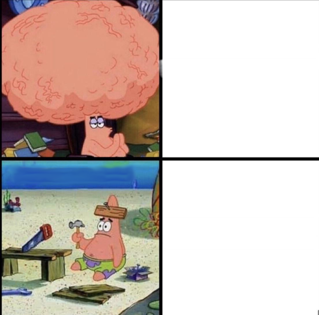 patrick big brain  meme template