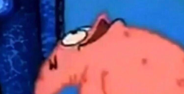 Patrick looking up  meme template