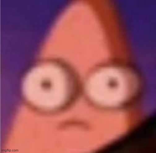 Patrick scared  meme template