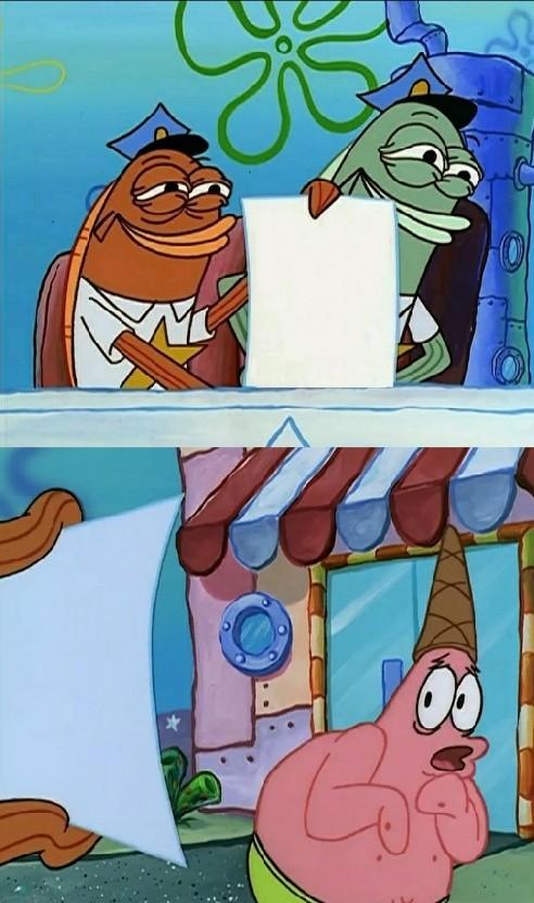 patrick scared meme template