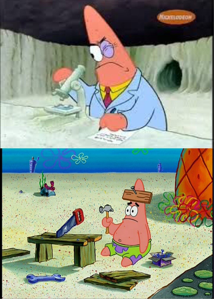 PAtrick, Smart Dumb meme template