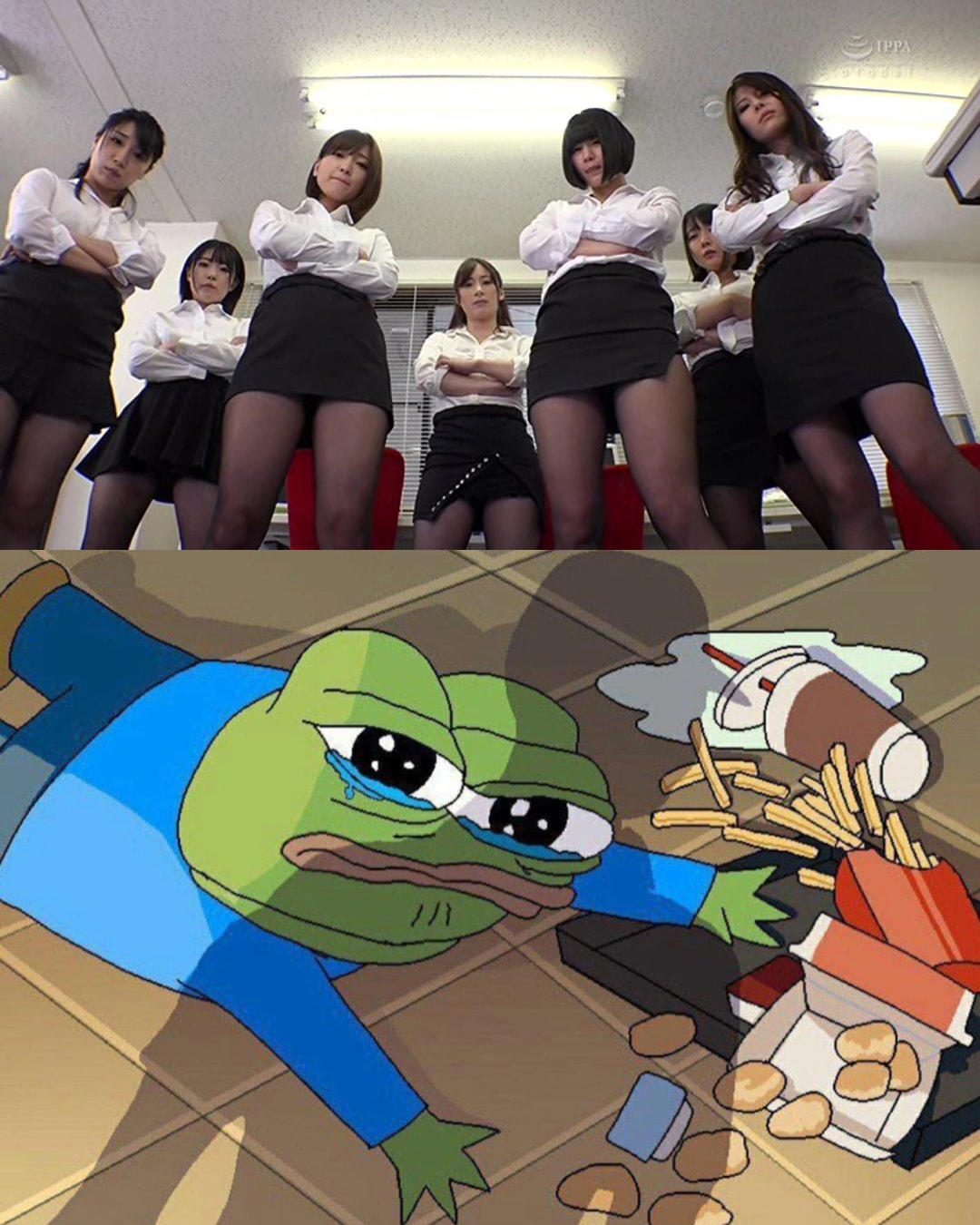 Pepe falls  meme template