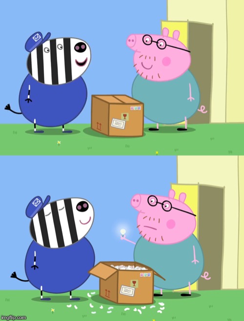 Peppa pig box  meme template