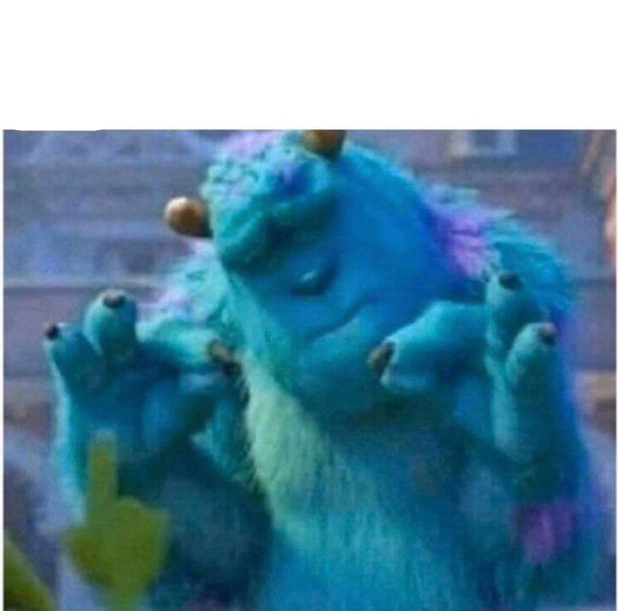 Pleased Sulley  meme template
