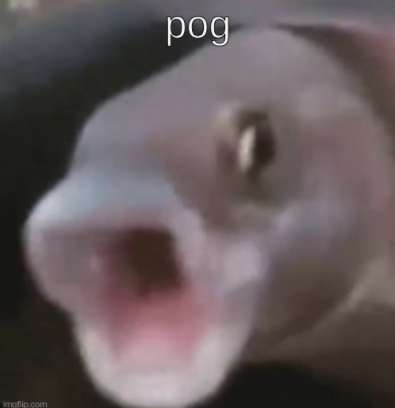 Poggers fish  meme template