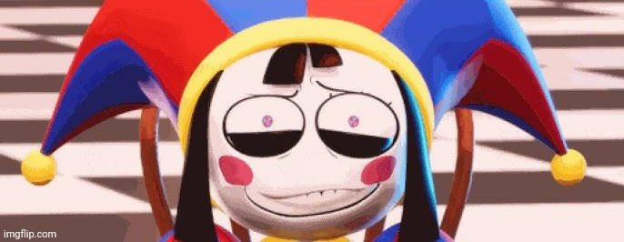 Pomni going insane meme template