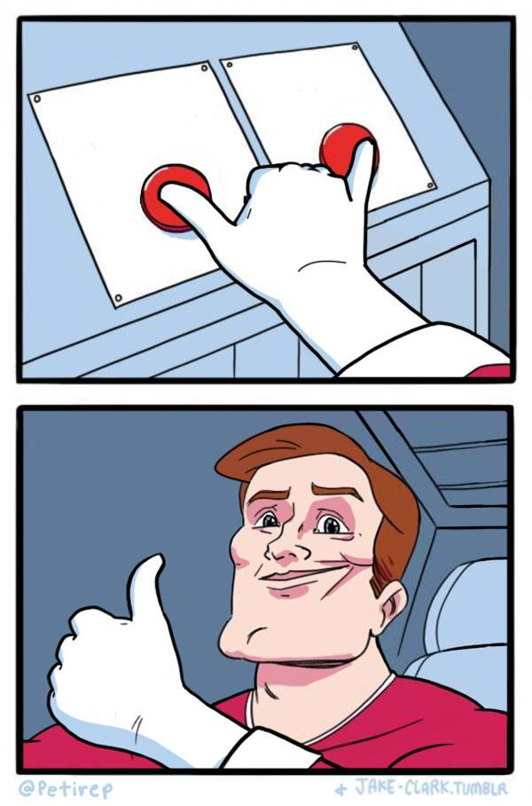 Pressing Both Buttons  meme template