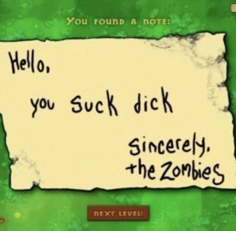 PVZ You suck dick  meme template