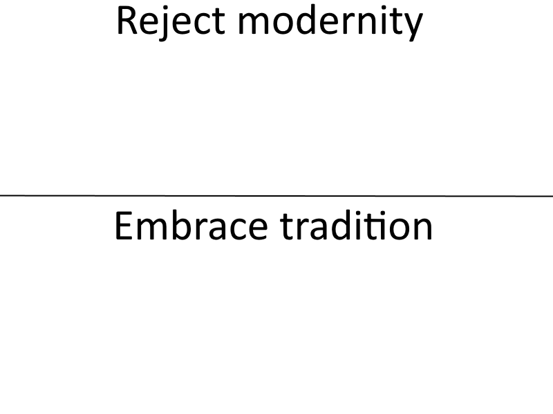 Reject modernity, Embrace tradition  meme template