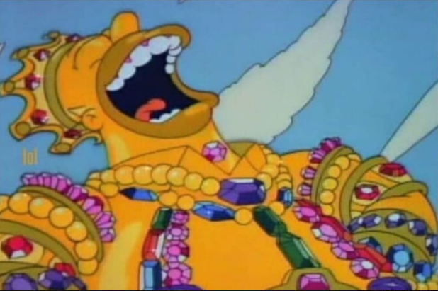 Rich Homer Simpson laughing  meme template