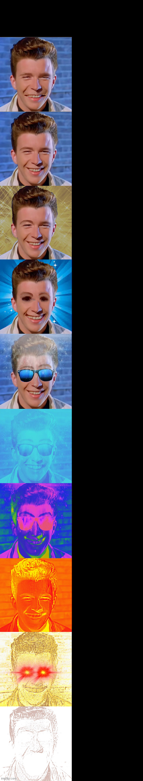 Rick Astley Becoming Canny  meme template