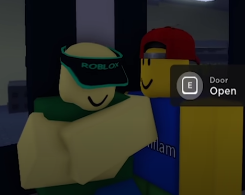 Robloxian looking at Cashier  meme template