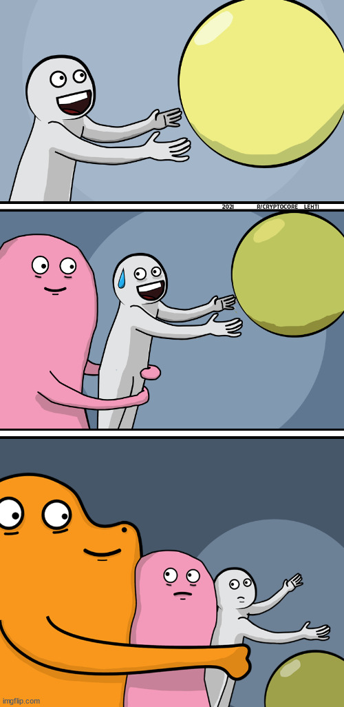 Running Away Balloon 2 - boxes  meme template