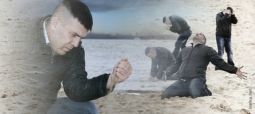 Sad guy beach  meme template